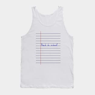 Back to school Notebook Tank Top